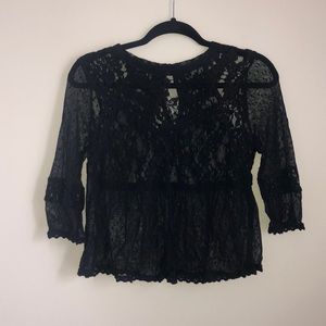 Free people lace crop top
